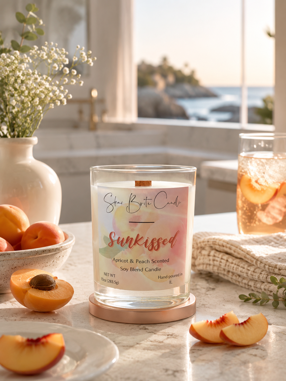 Sunkissed | Apricot & Peach Soy Blend Candle
