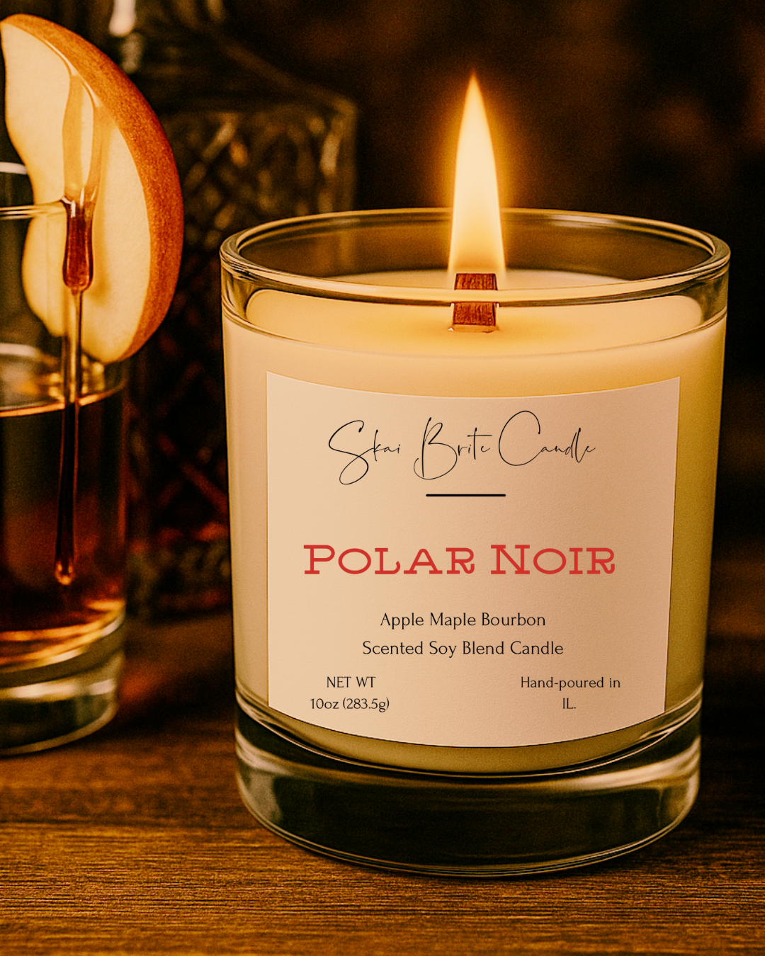 Polar Noir - Apple Maple Bourbon 10oz Candle | Warm, Sweet, Sophisticated