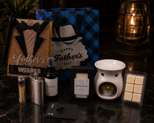 Father's Day Wax Melt Gift Set | Non-Toxic Home Fragrance Gift | Includes Warmer + Room Spray