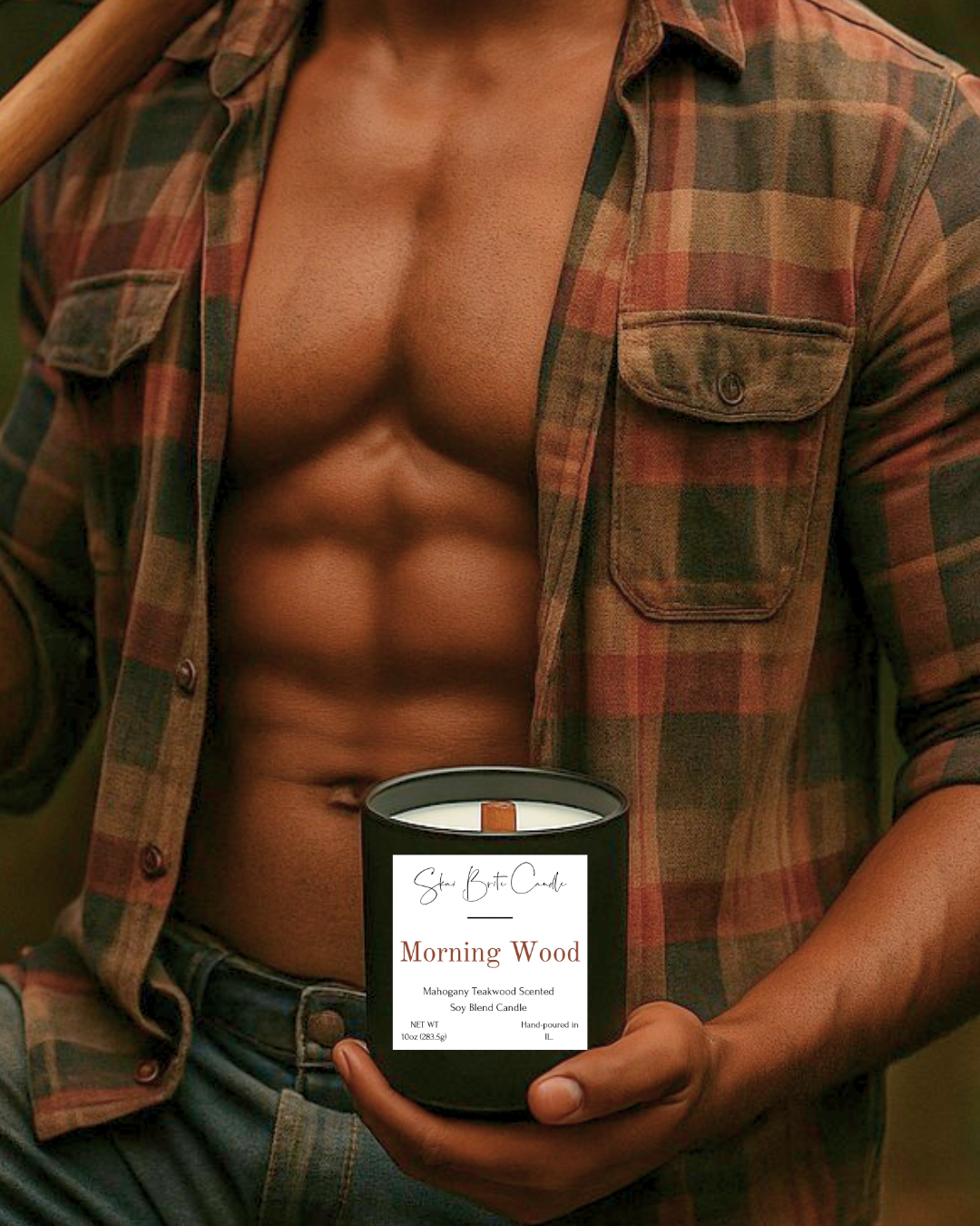 Morning Wood – Mahogany Teakwood 10oz Candle | Rugged & Refined