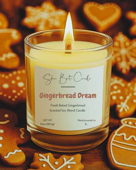 Gingerbread Dream – Cozy Spiced Gingerbread 10oz Candle | Non-Toxic & Long-Lasting