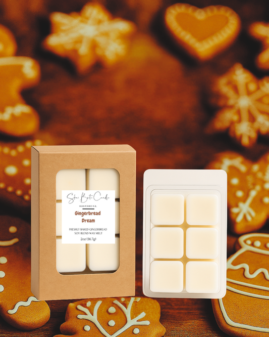Gingerbread Dream – Cozy Spiced Gingerbread Wax Melts| Non-Toxic & Long-Lasting