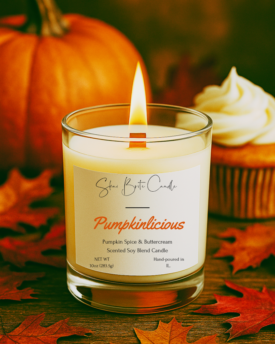 Pumpkinlicious – Pumpkin Spice & Buttercream 10oz Candle | Sweet & Spiced