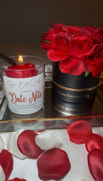 Date Nite – Warm Amber & Dark Rosewood 10oz Candle | Non-Toxic & Long-Lasting
