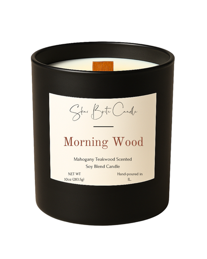 Morning Wood – Mahogany Teakwood 10oz Candle | Rugged & Refined