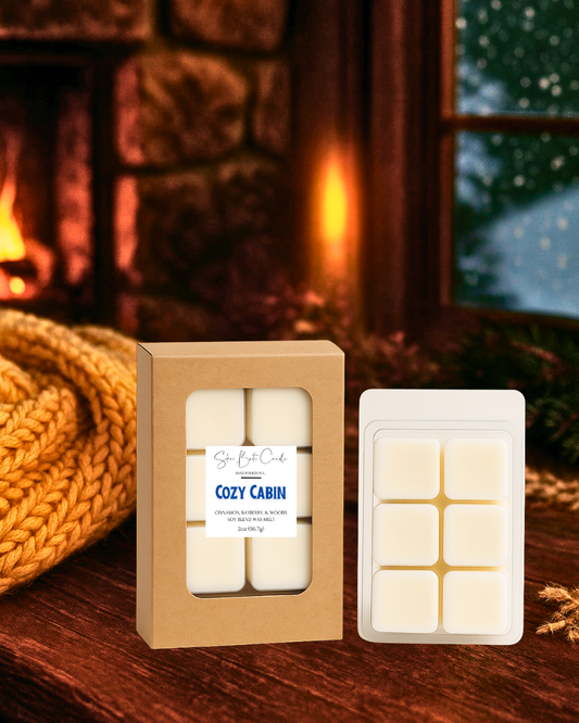 Cozy Cabin – Cinnamon Bayberry & Woods Wax Melts | Warm, Spicy, and Inviting