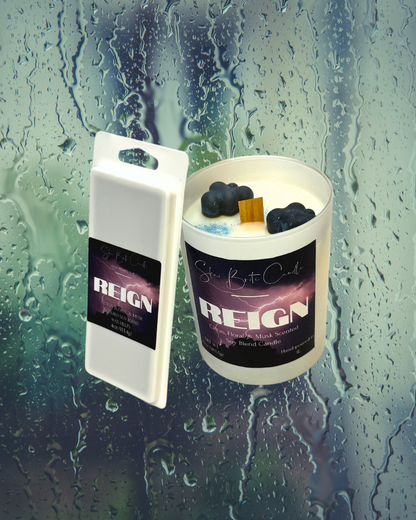 Reign – Rain Water, Citrus, Floral & Musk Candle & Wax Melts | Crisp & Refreshing
