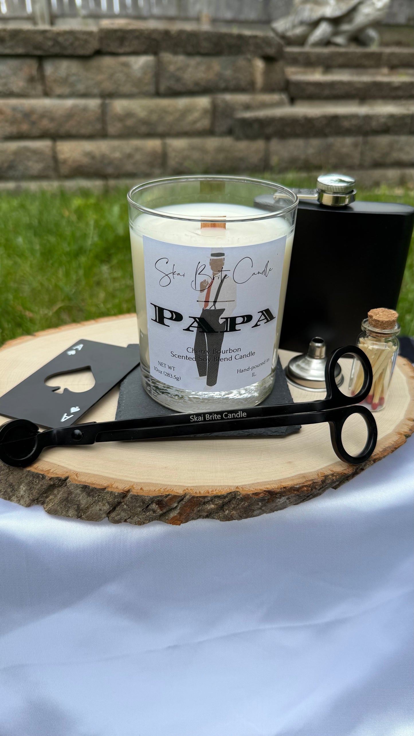 Father’s Day Gift Set – Cherry Bourbon Candle & Wax Melts | Bold & Masculine