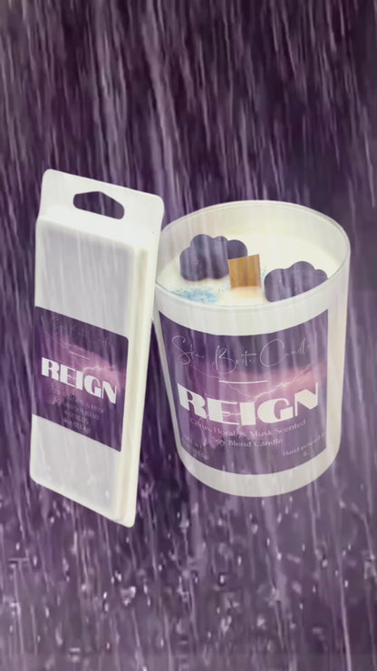 Reign – Rain Water, Citrus, Floral & Musk Candle & Wax Melts | Crisp & Refreshing
